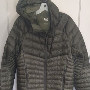 REI Hooded Packable Puffer Jacket Men's - Olive